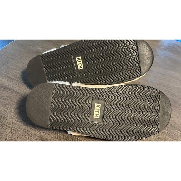 KITH X RUSSELL ATHLETIC CORDUROY SHERPA SLIPPER SLIDES - Picture 7 of 7
